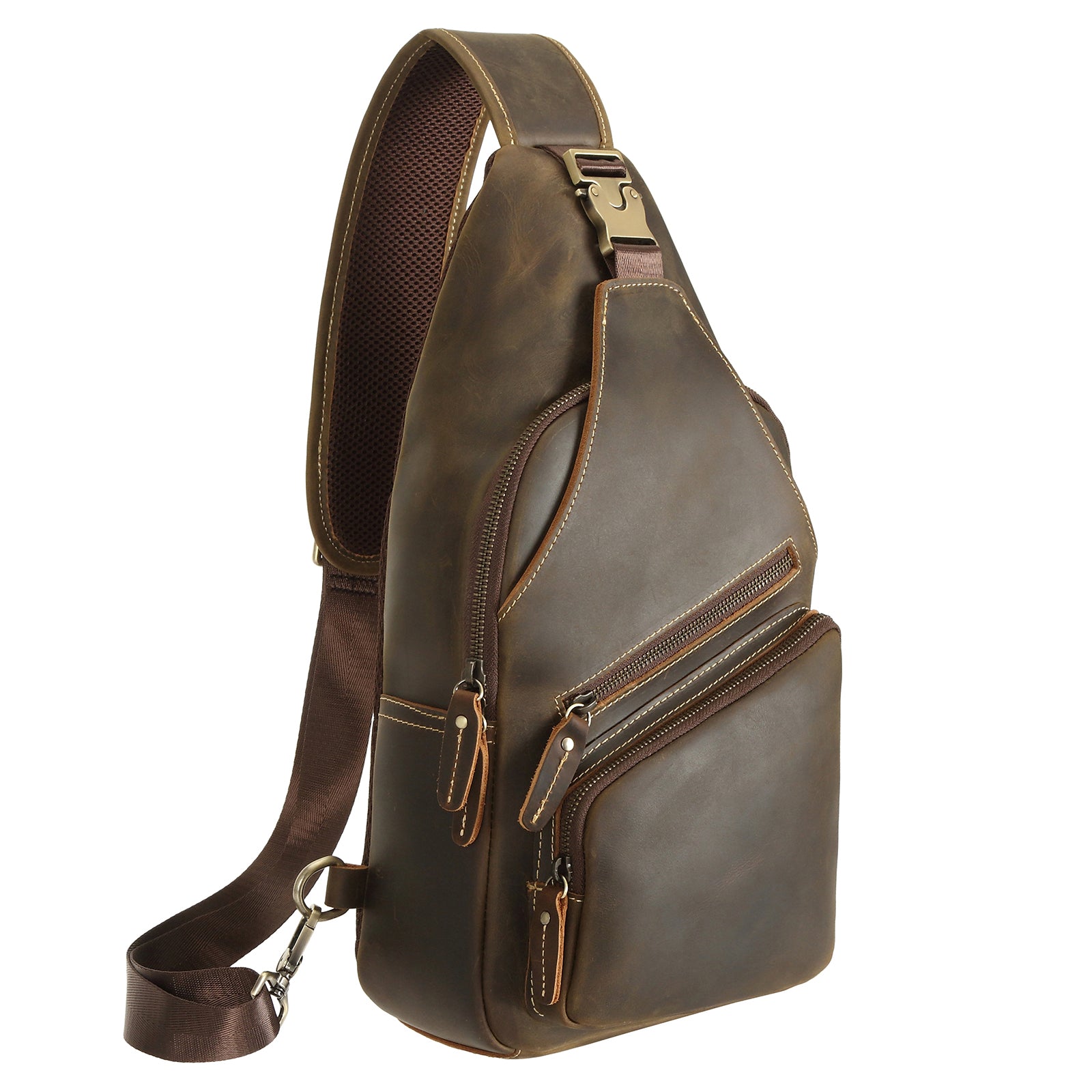 Men's Retro Leather Sling Bag