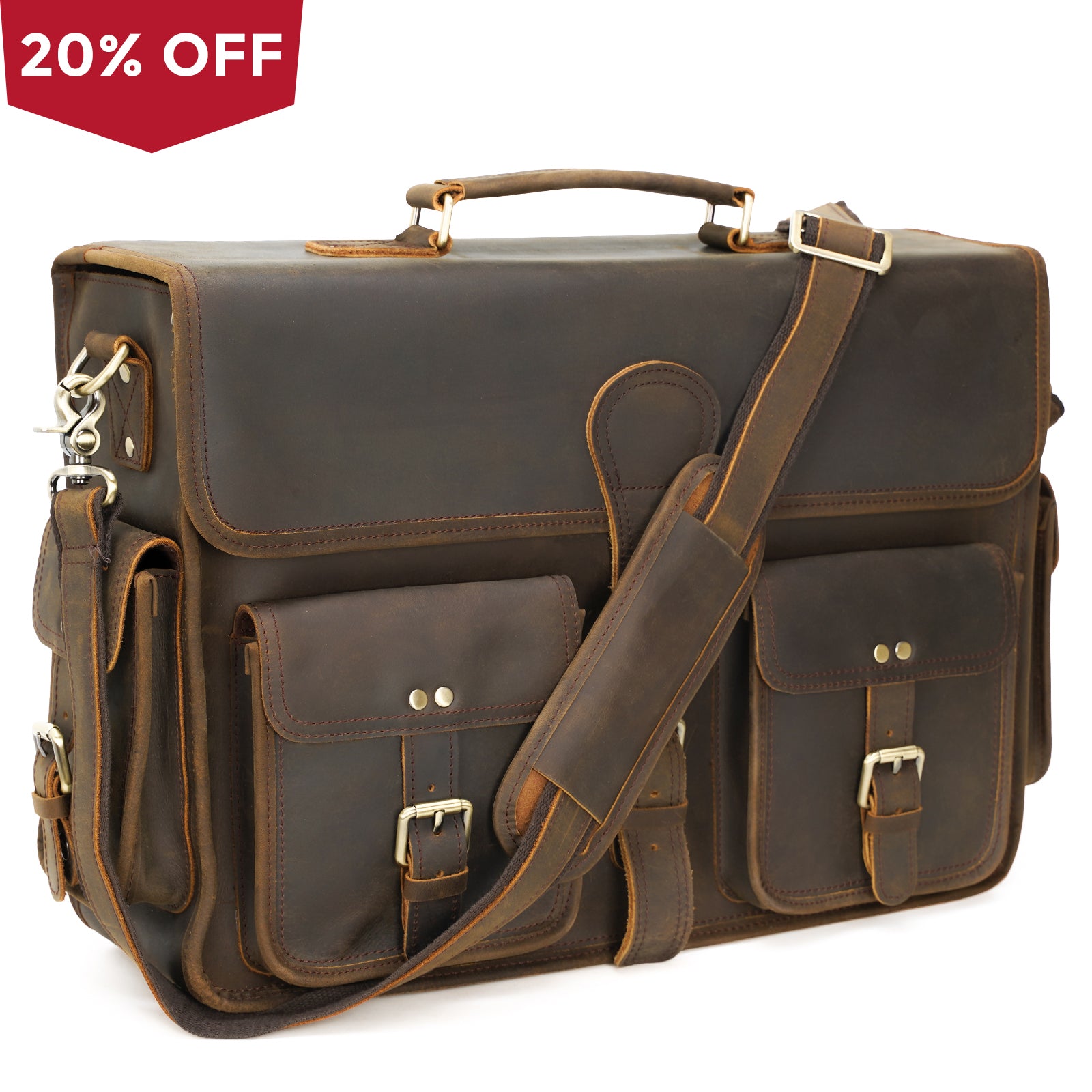 Mens leather hotsell computer satchel