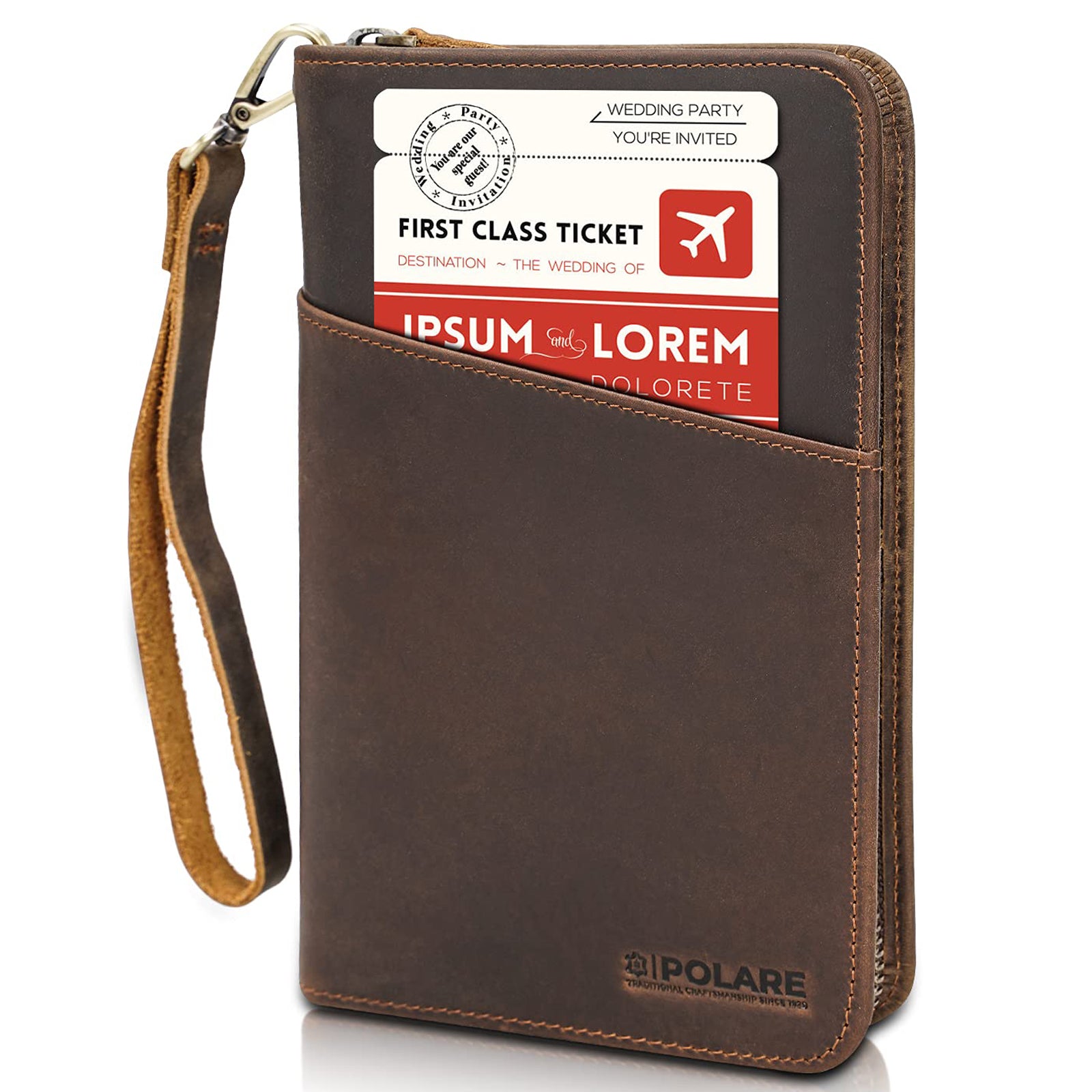 Premium Compact Vintage Brown Luxury Passport Holder - Holds 1 or