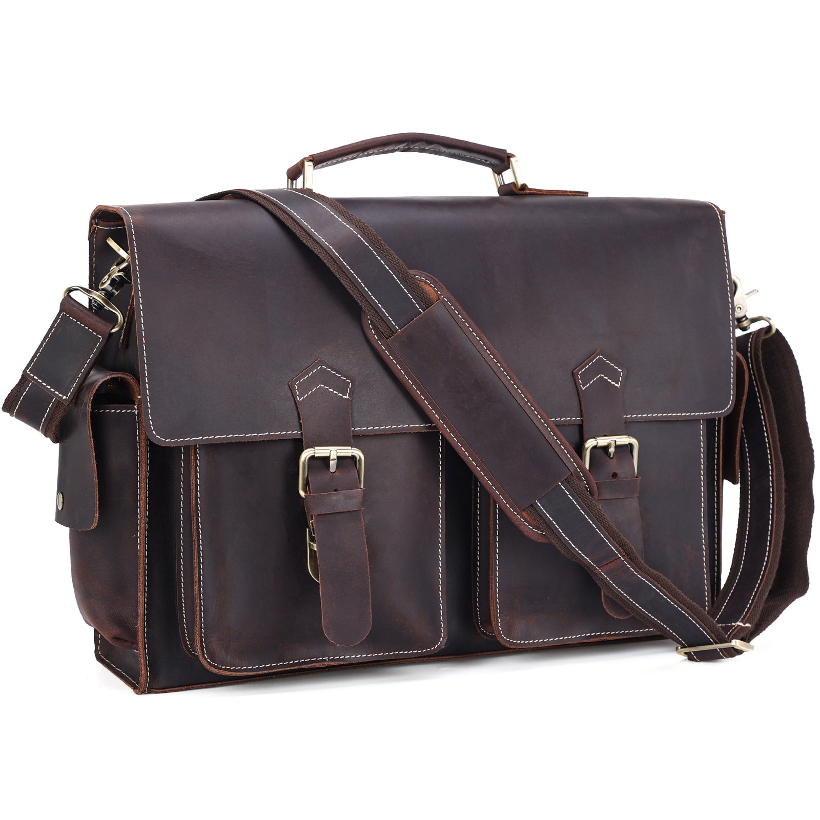 Leather business outlet satchel