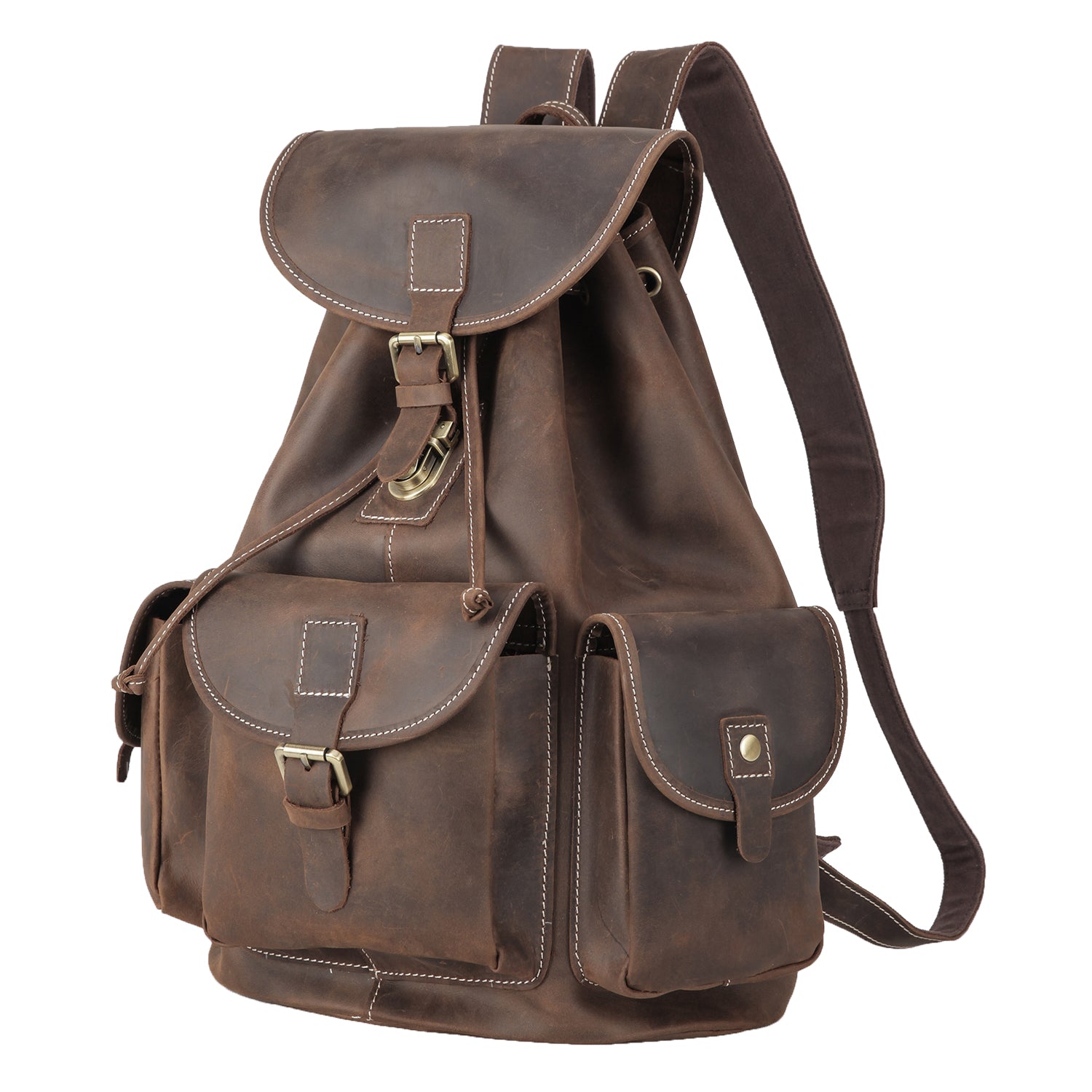 Vintage leather rucksack sale