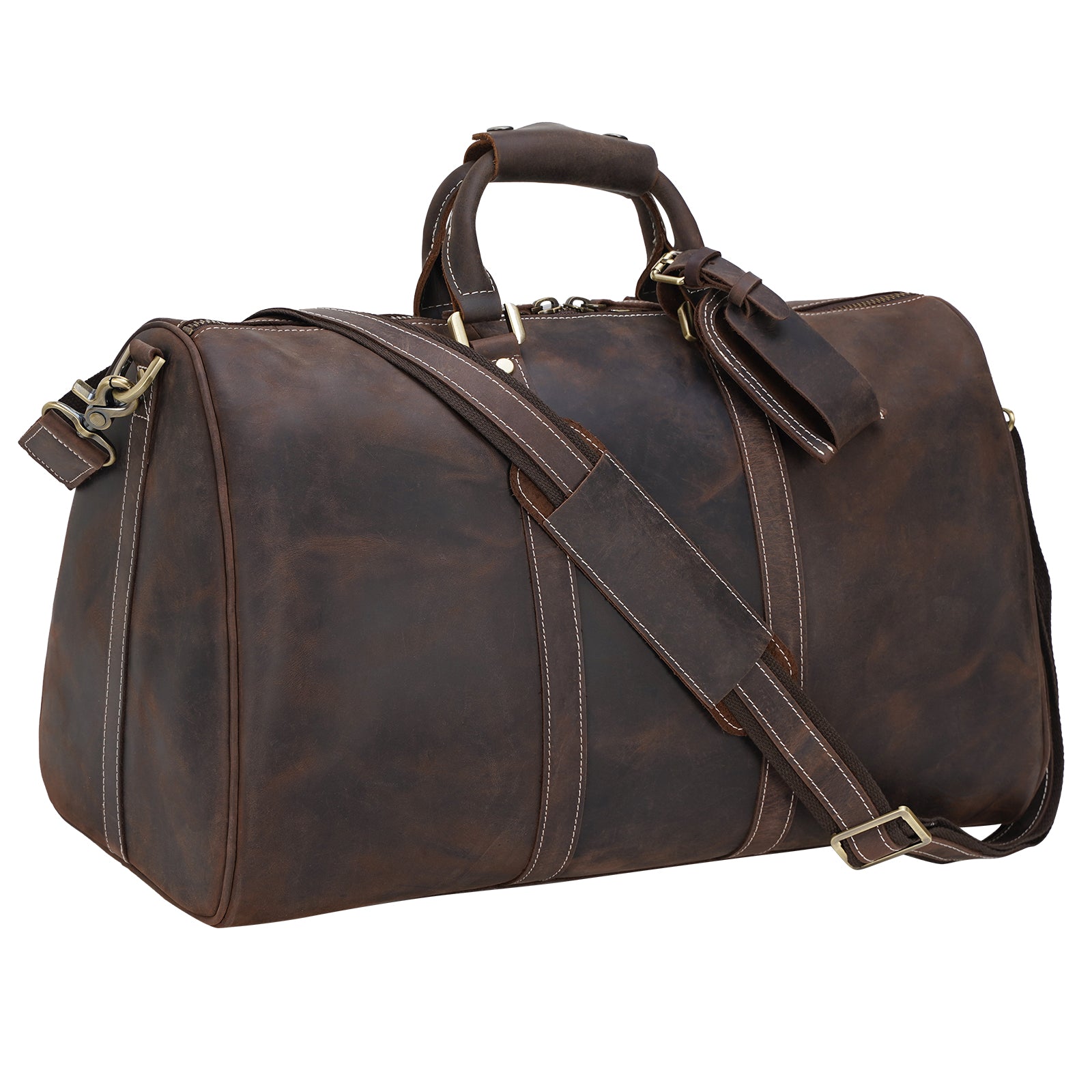 Buffalo Leather Duffle Bag by Vintage Gentlemen – Poe and Company