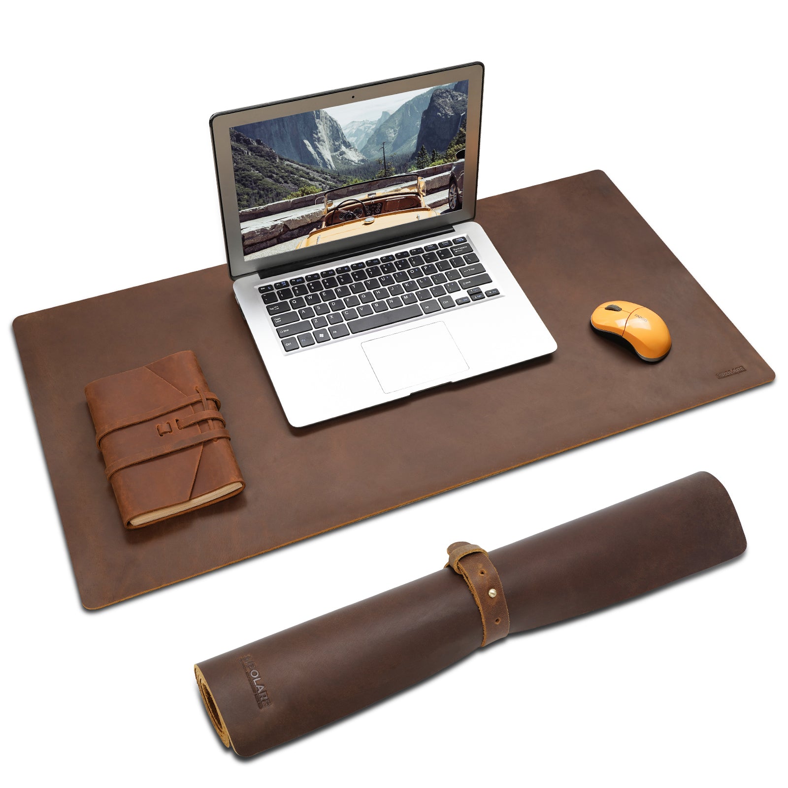 Tan leather desk outlet mat