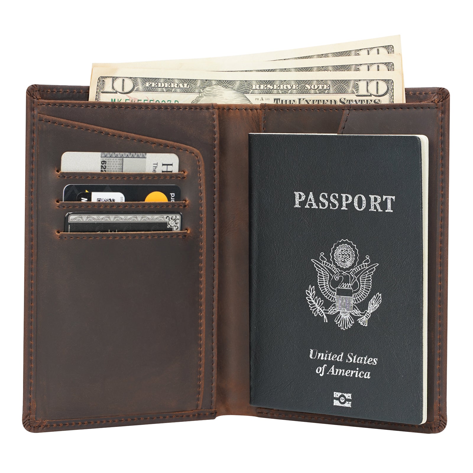 Best Travel Wallet Mens Leather Wallet Passport Wallet 