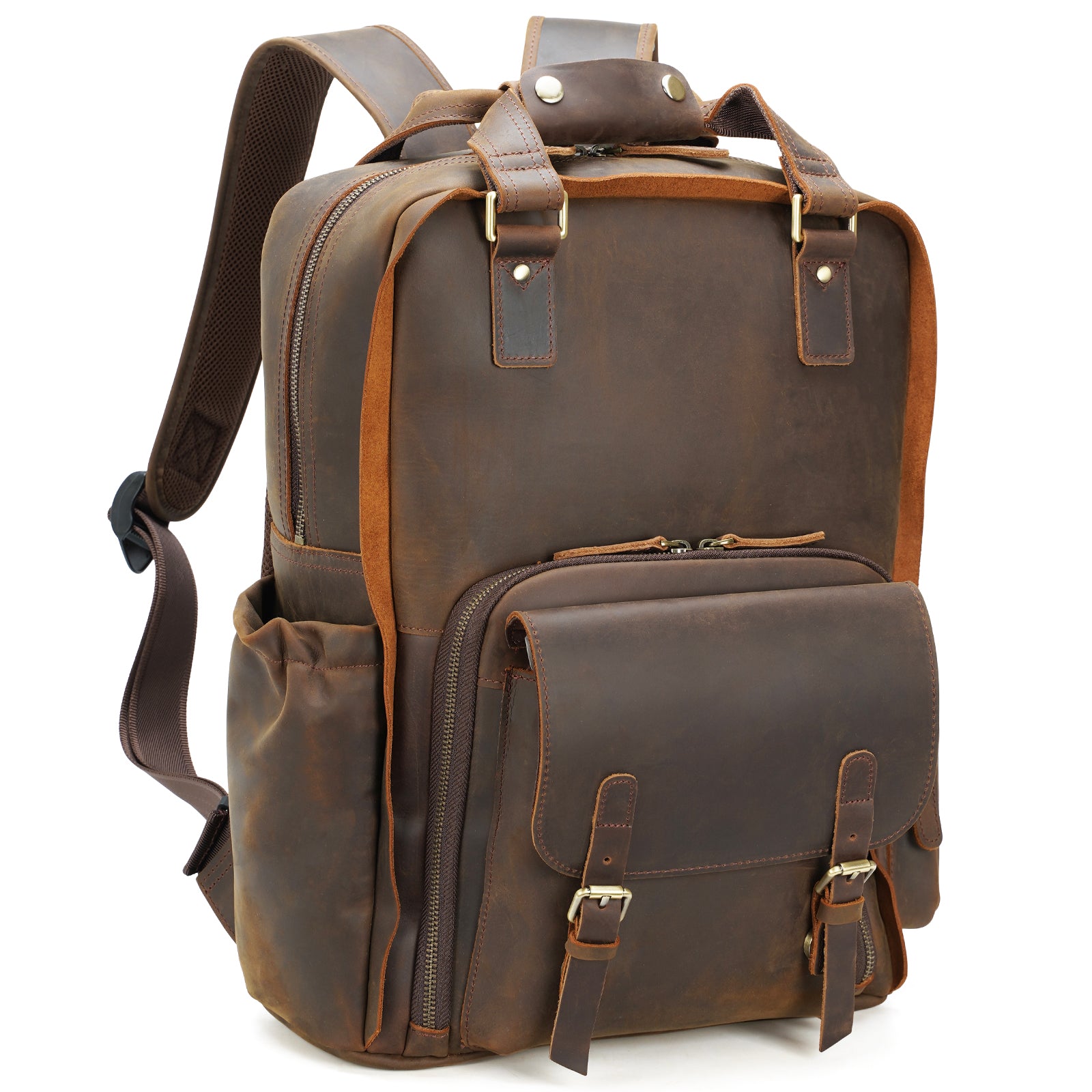 Vintage Full Grain Leather Backpack - Classic – The Real Leather