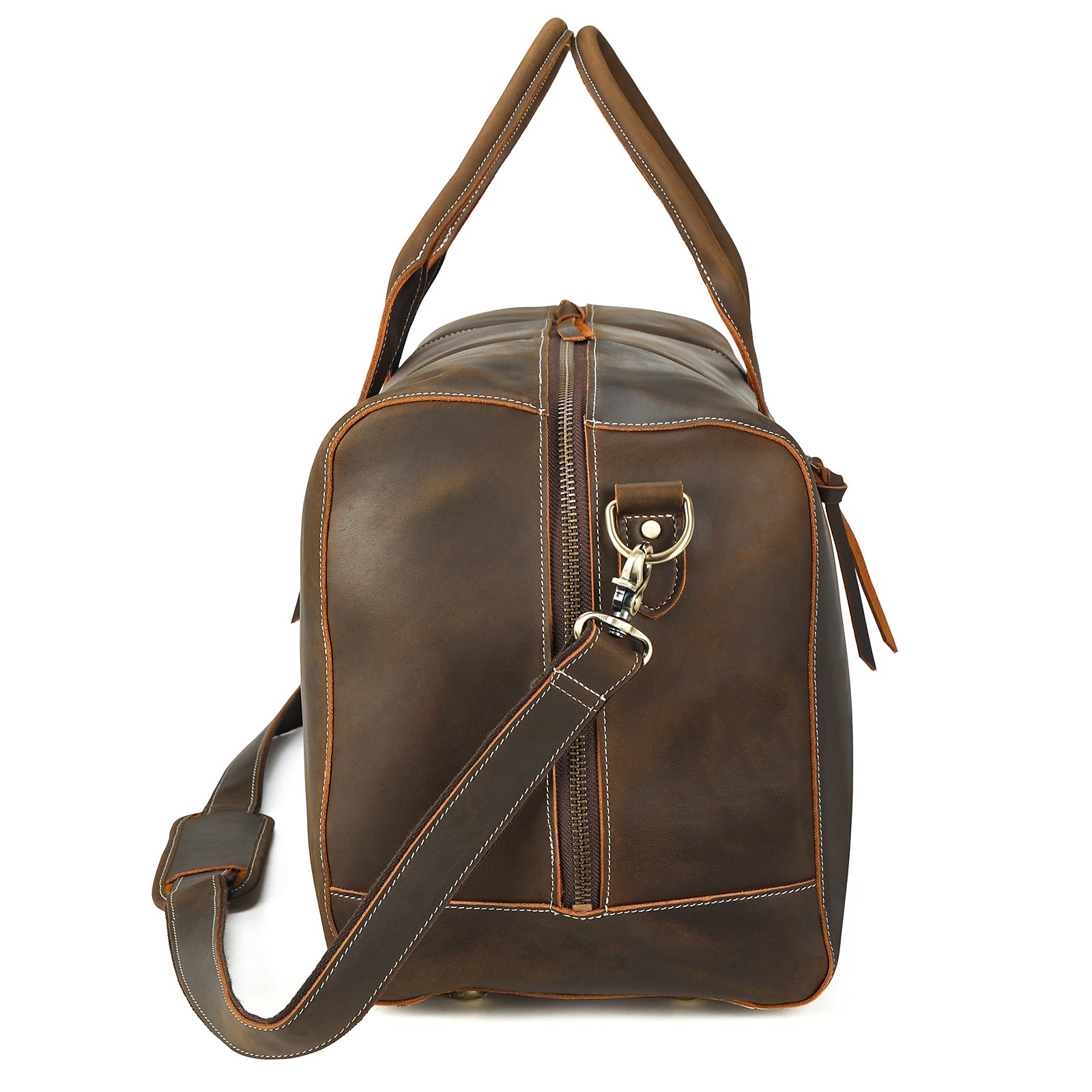 Men Male Genuine Leather Travel Bag Fashionable Luxury Designer Duffle Bag  Real Cowskin Weekend Bag For Male Female Bag 50cm