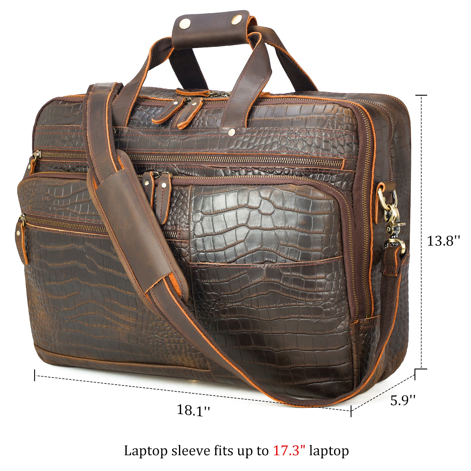 Crocodile best sale skin briefcase