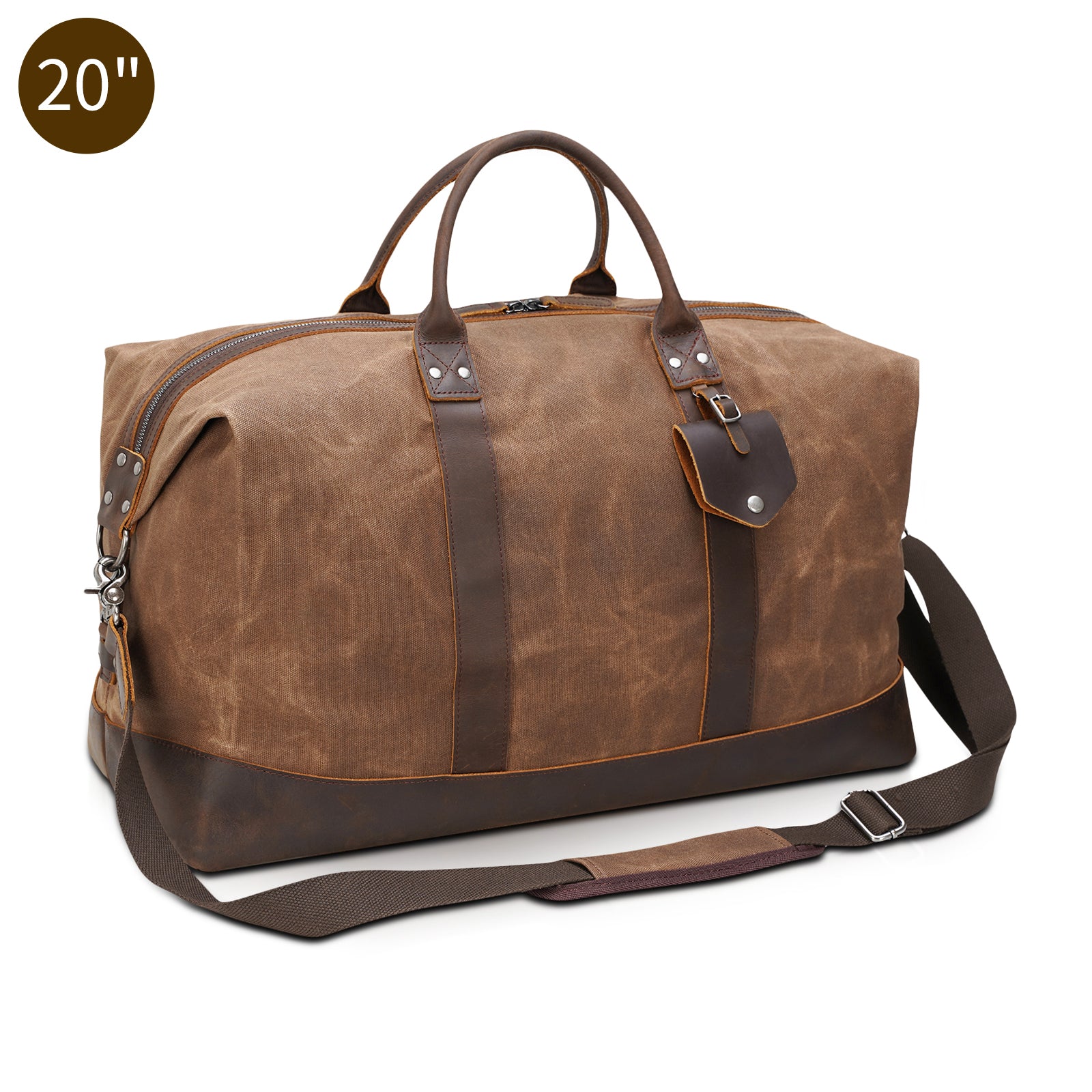 Vintage leather waterproof online travel bag