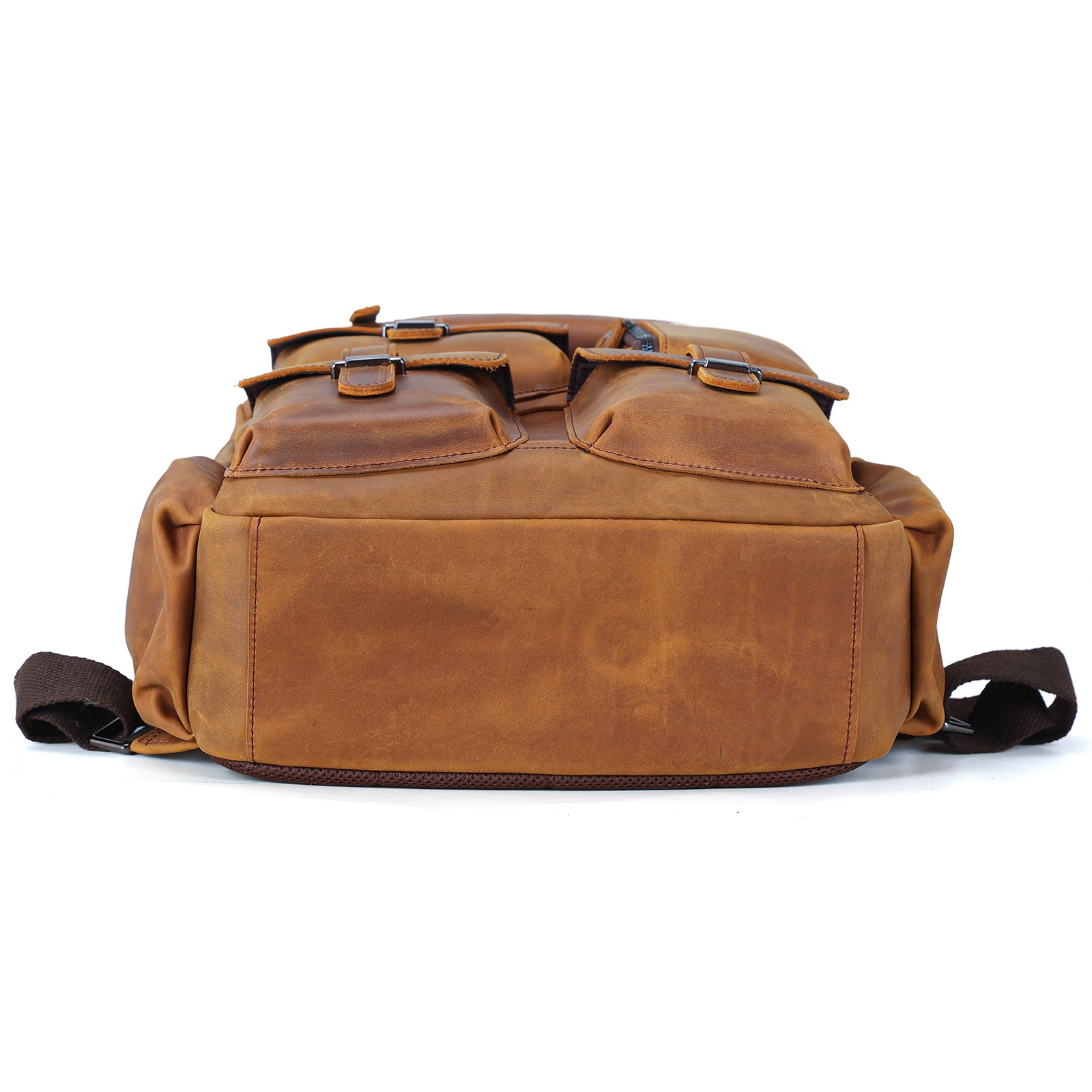 Cowhide best sale leather backpack