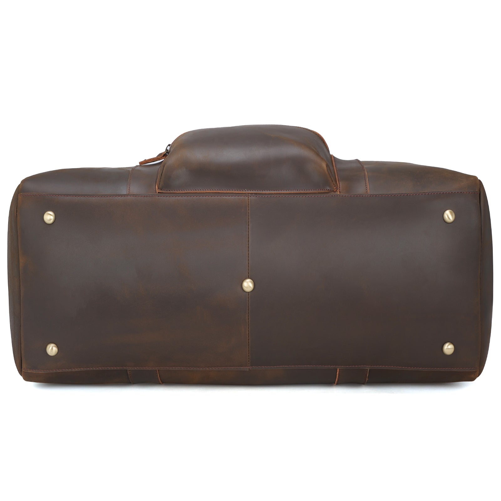 Polare 23'' Vintage Full Grain Cowhide Leather Weekender Duffle Bag  Overnight Travel Carry on Duffel Bag For Men