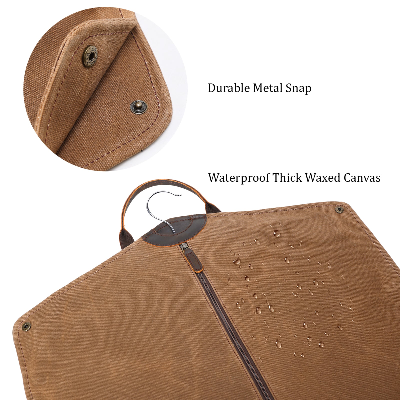 Waxed canvas garment online bag