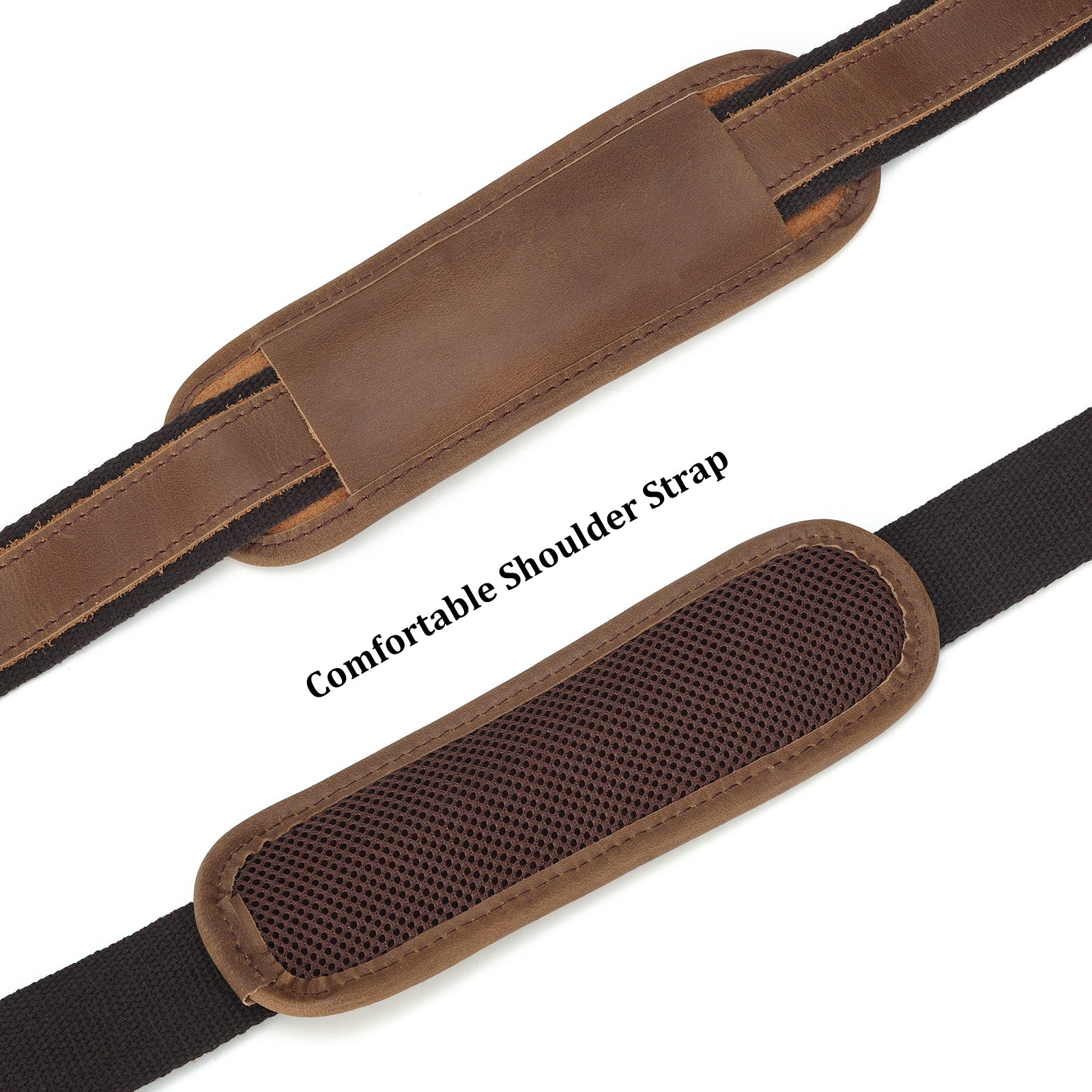 Full Grain Leather Adjustable Replacement Shoulder Strap (Light Brown)