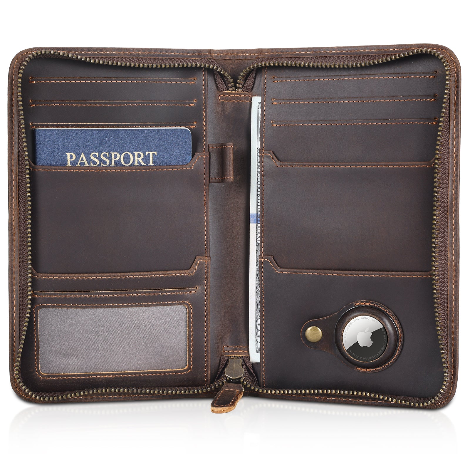 Full Grain Leather Passport Holder Cover Case for Men