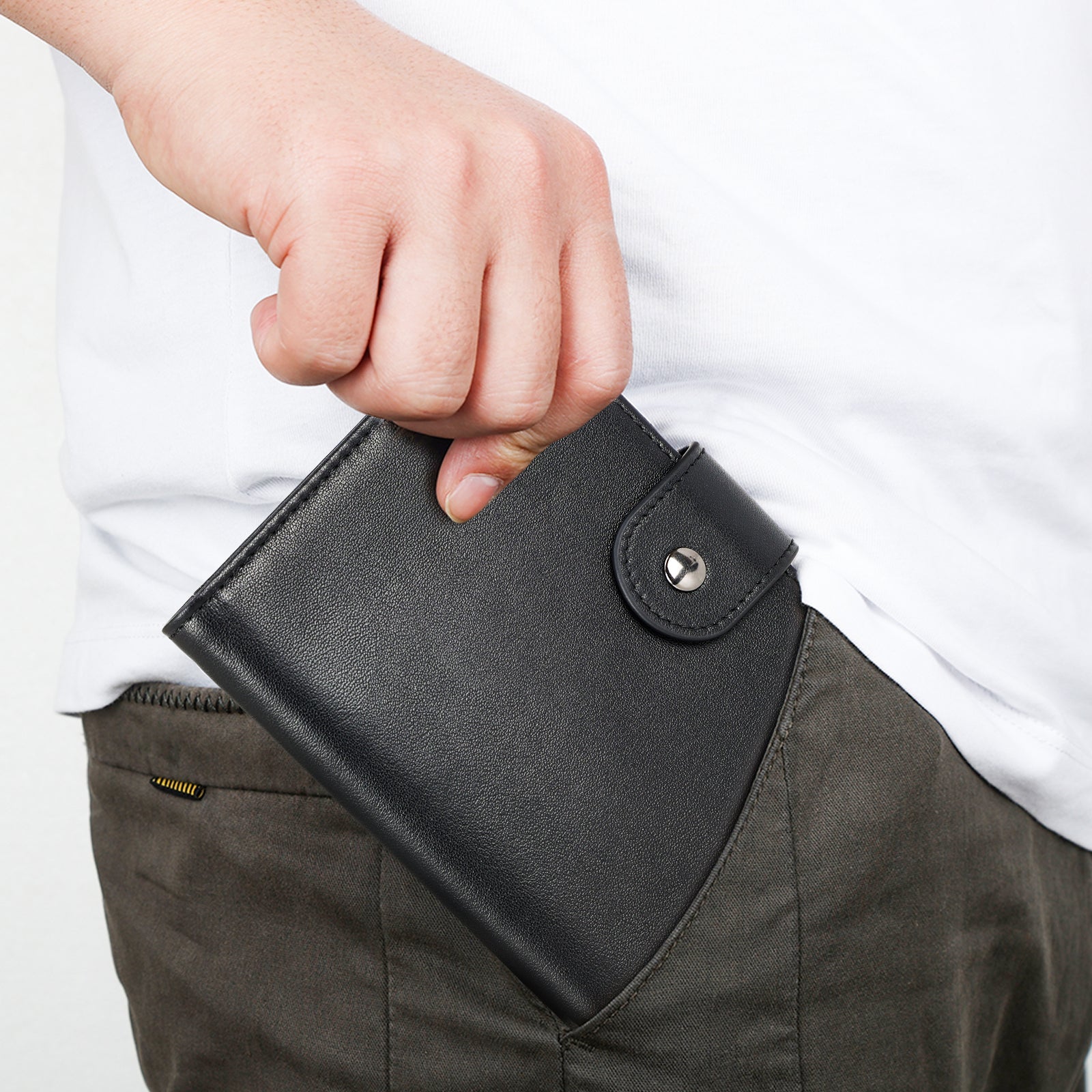 ID Card Holder Wallet Driver's License Case Mini Waist Bag Genuine