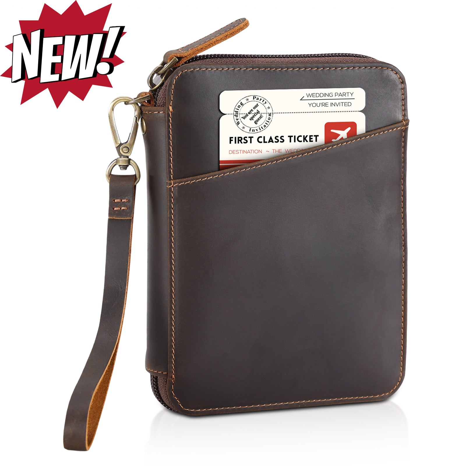 Polare Full Grain Leather Family Passport Cover Wallet for 4 Passports