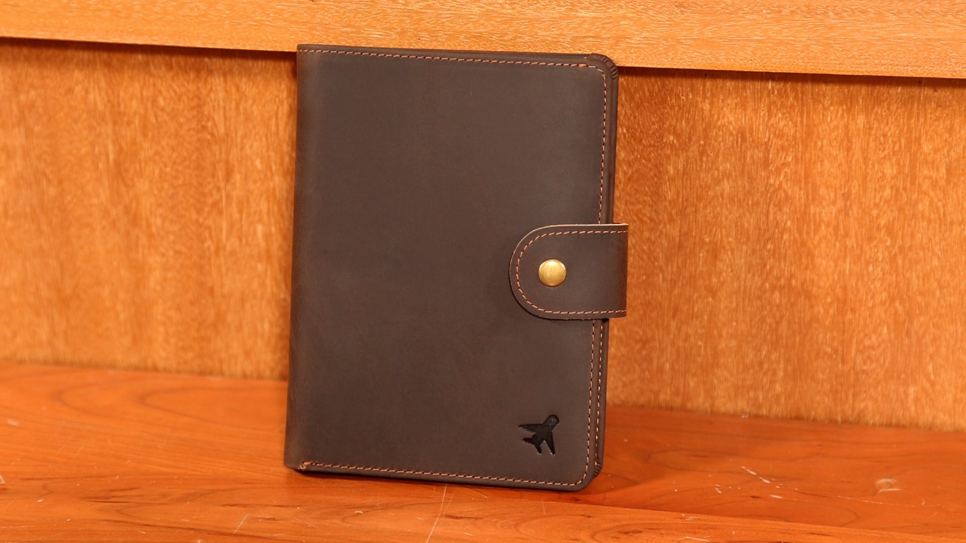 Polare Full Grain Leather Passport Holder Cover Case for Men RFID Bloc