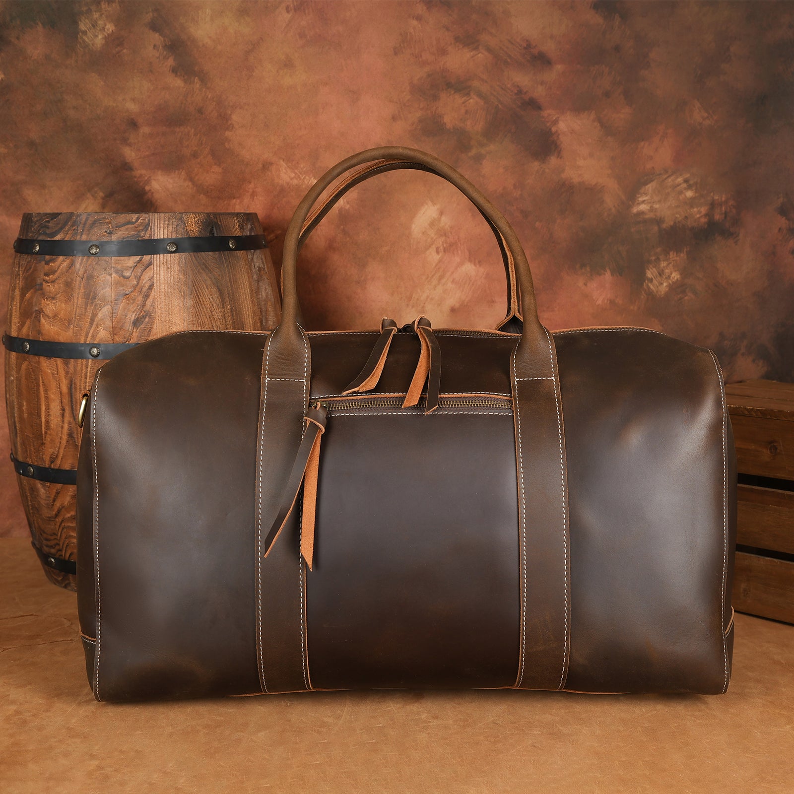 Polare leather duffle bag hot sale