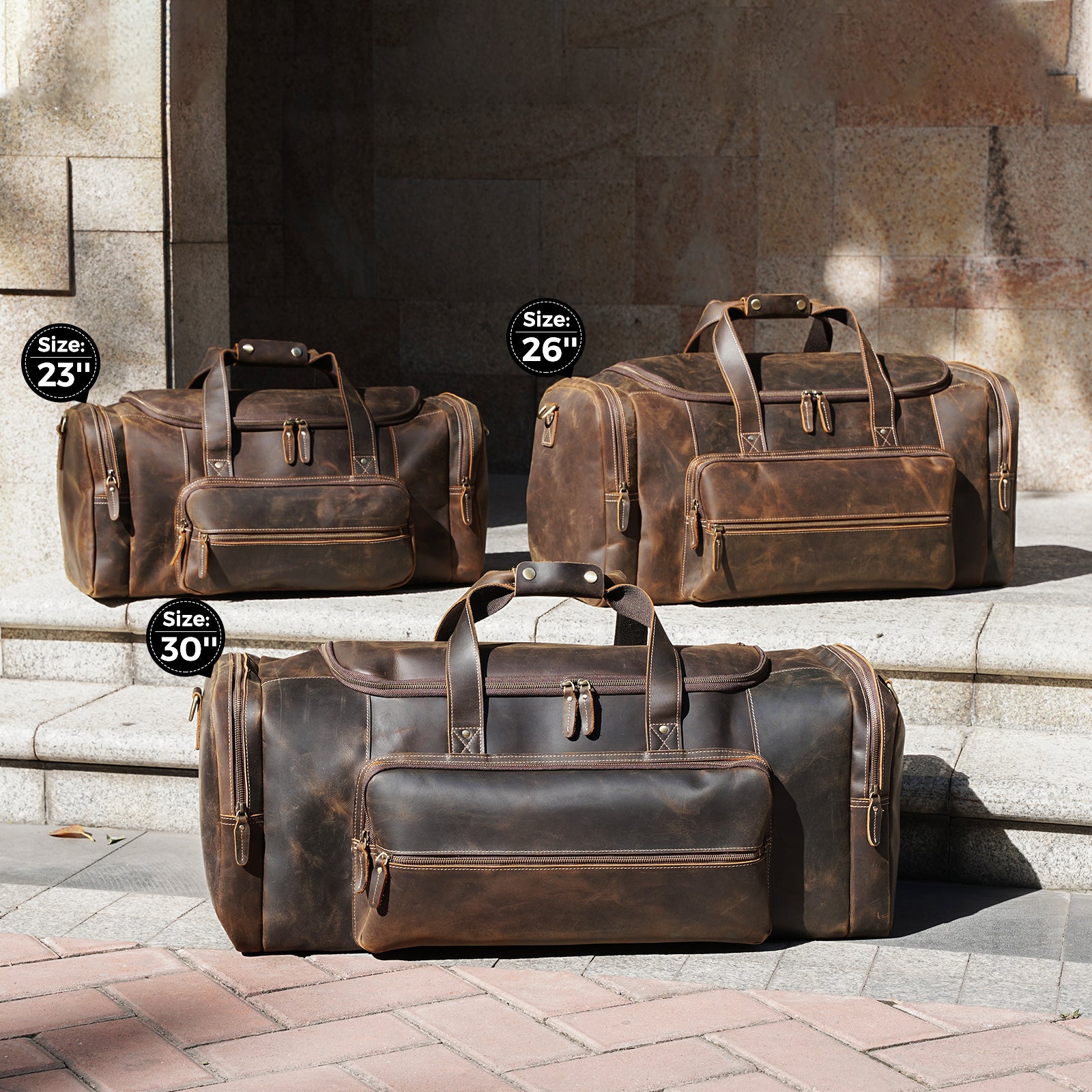 Extra large leather duffle sales bag