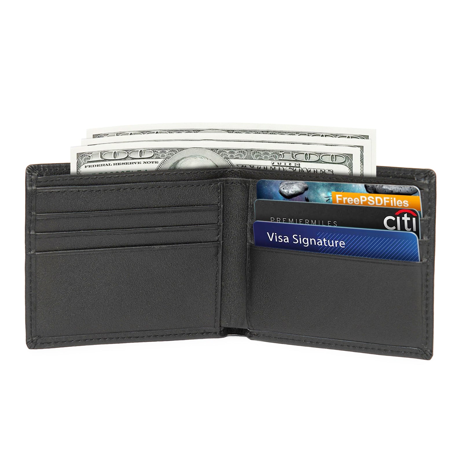 Wholesale Male Card Holders Smart Wallets Men Real Leather Purse