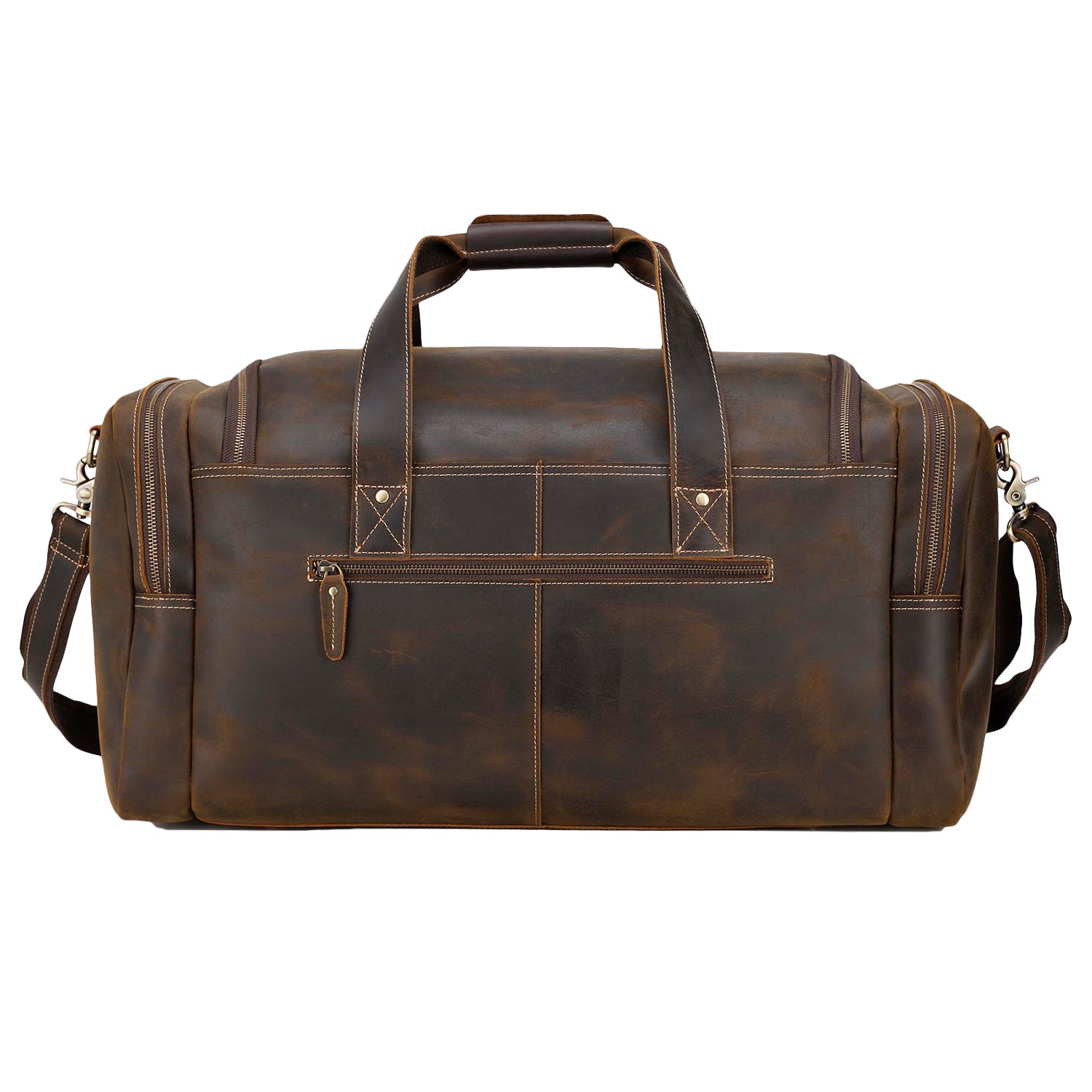 Polare 26/30 Full Grain Cowhide Leather Large Duffle Weekender Overnight  Travel Duffel Bag For Men 62L/72L
