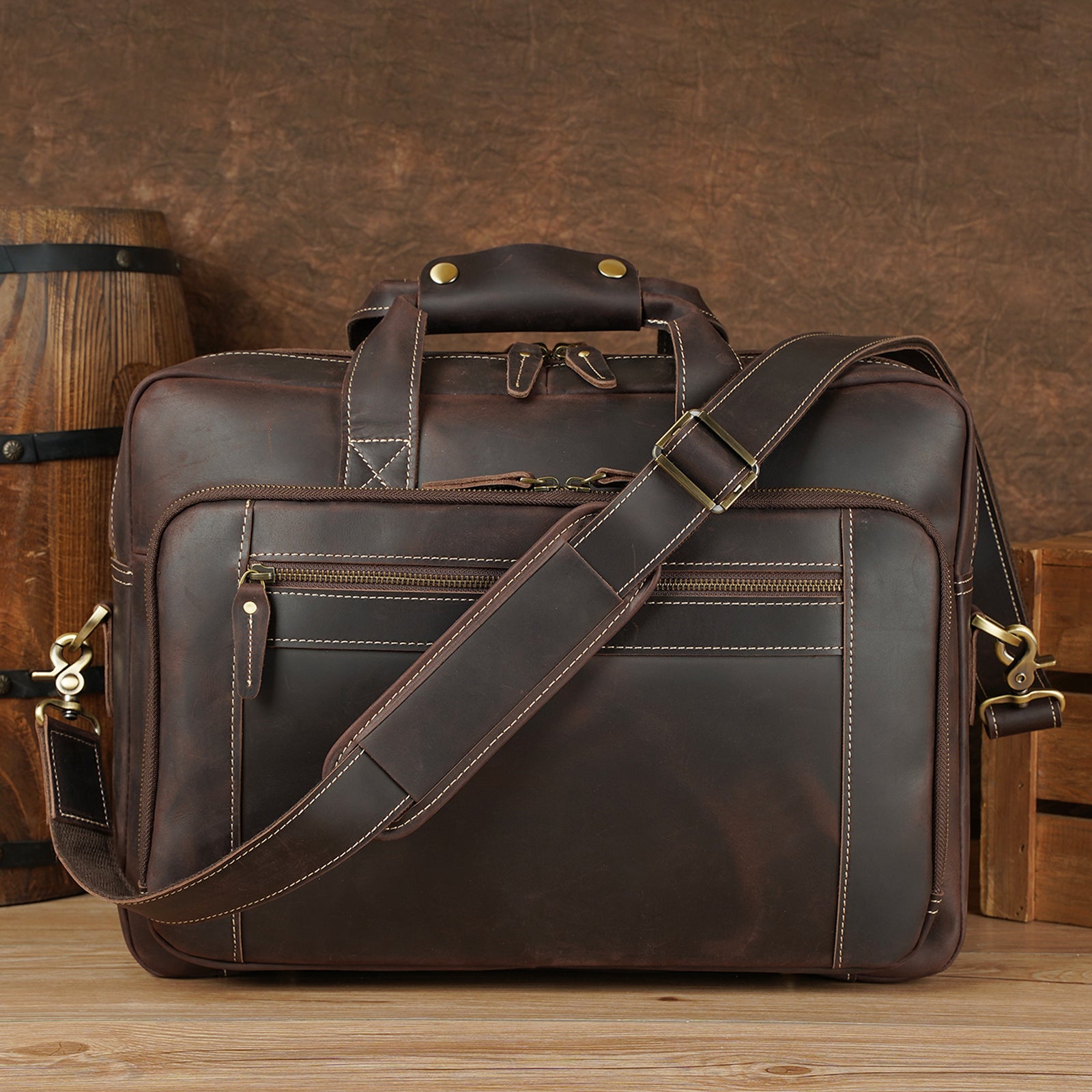 Flipkart.com | ALLEEN LEER Genuine Full Grain Leather up to 16-inch Laptop  Messenger Office Bag (Brown) Waterproof Messenger Bag - Messenger Bag