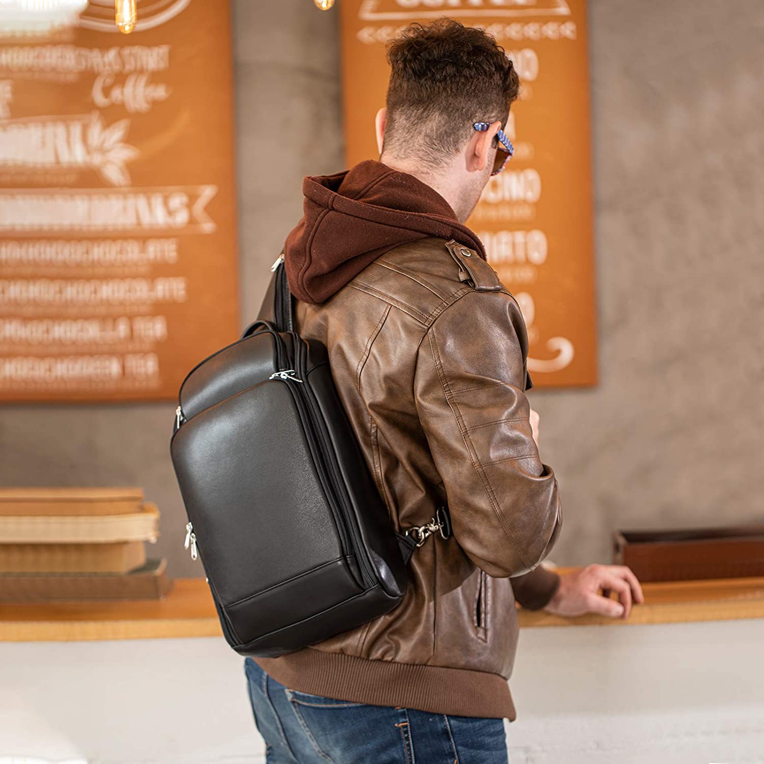 Modern mens online backpack