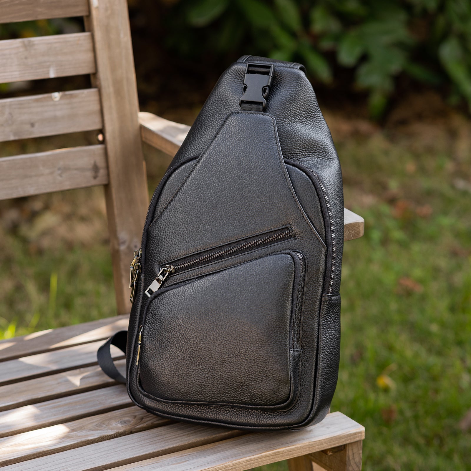 Flap Handle Smart Sling Bag - Black – Mumuso
