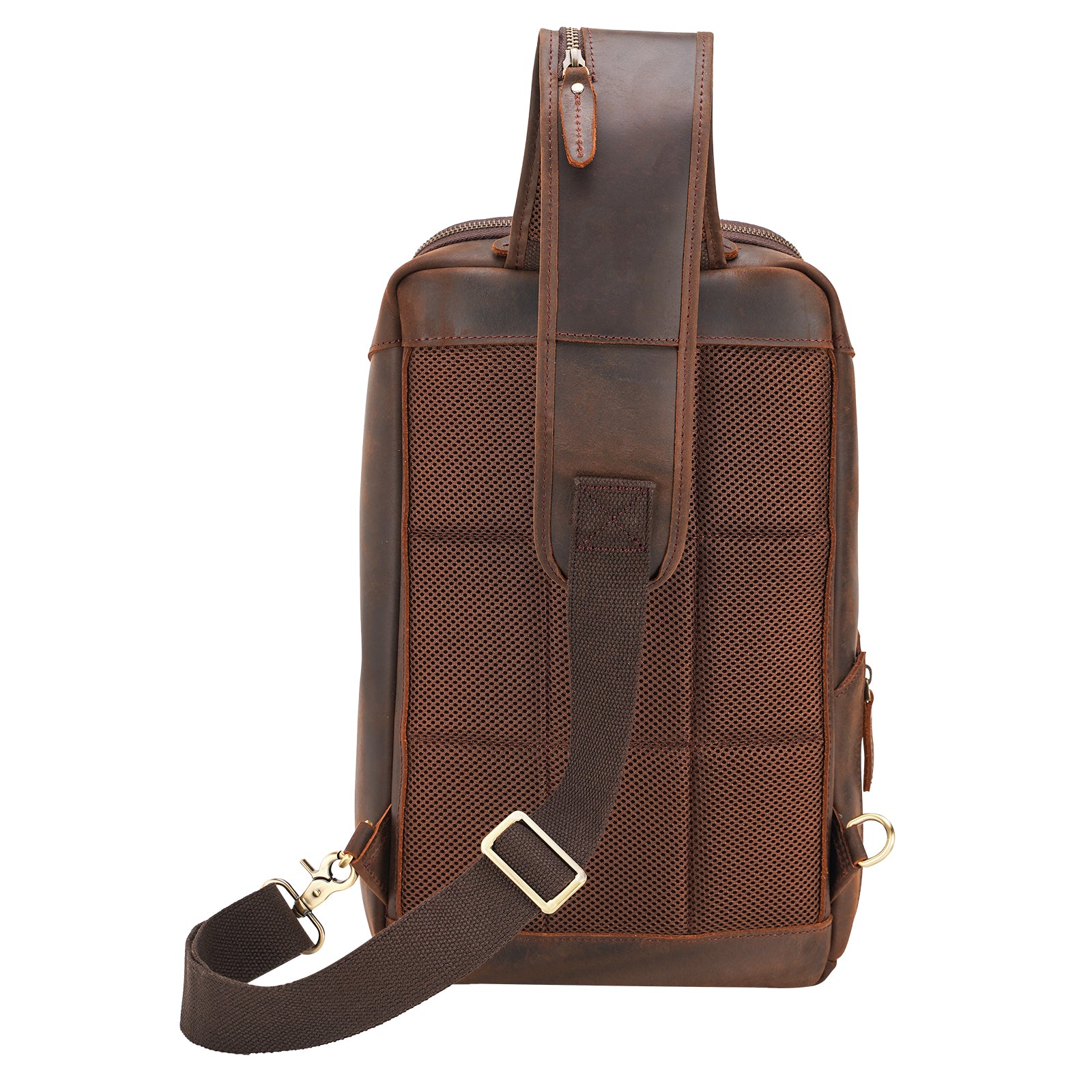 EEBO Classic Leather Sling Zipper Crossbody Hiking Bags 5 L Backpack BLACK  - Price in India | Flipkart.com
