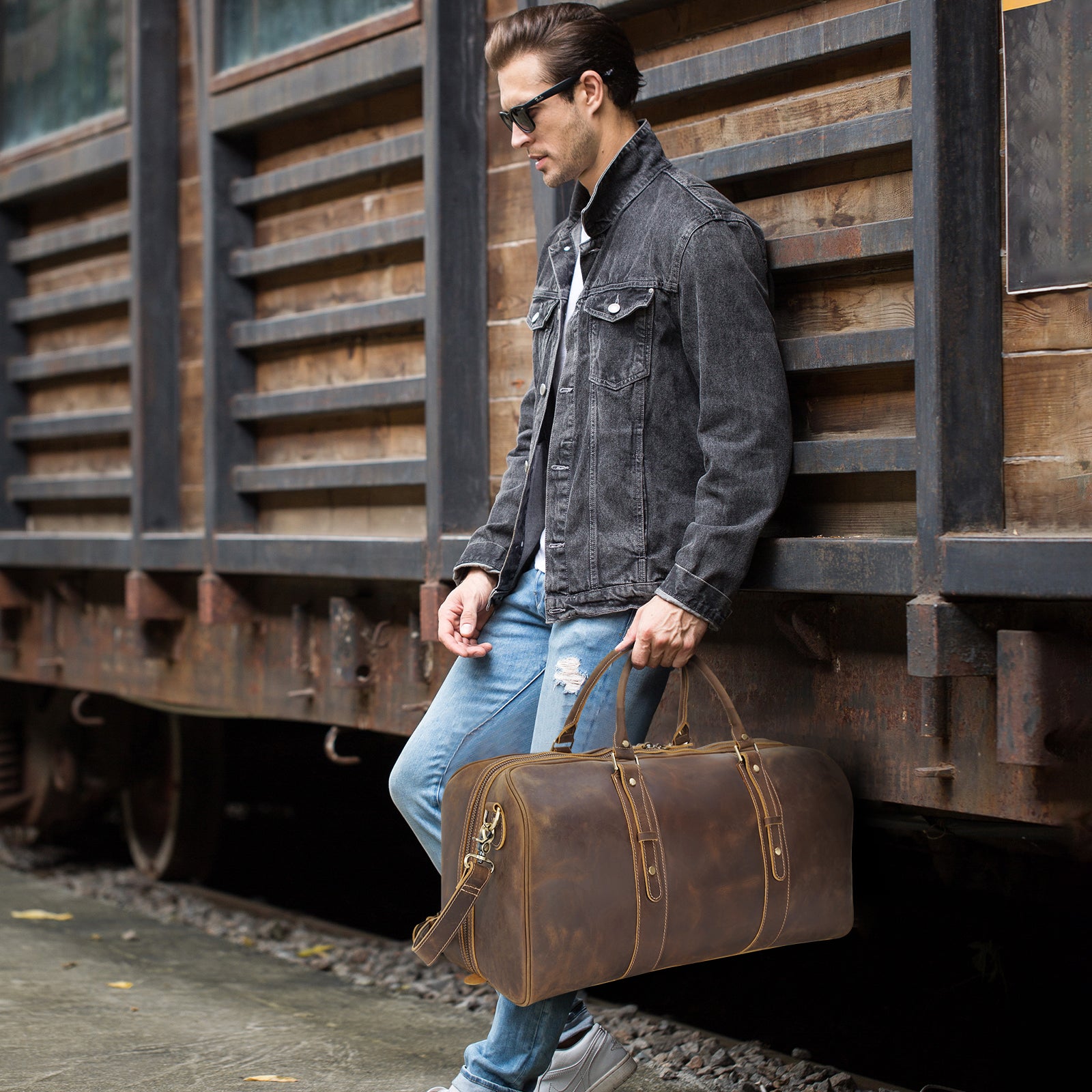 Travel Bags for Men, Leather Travel Bags