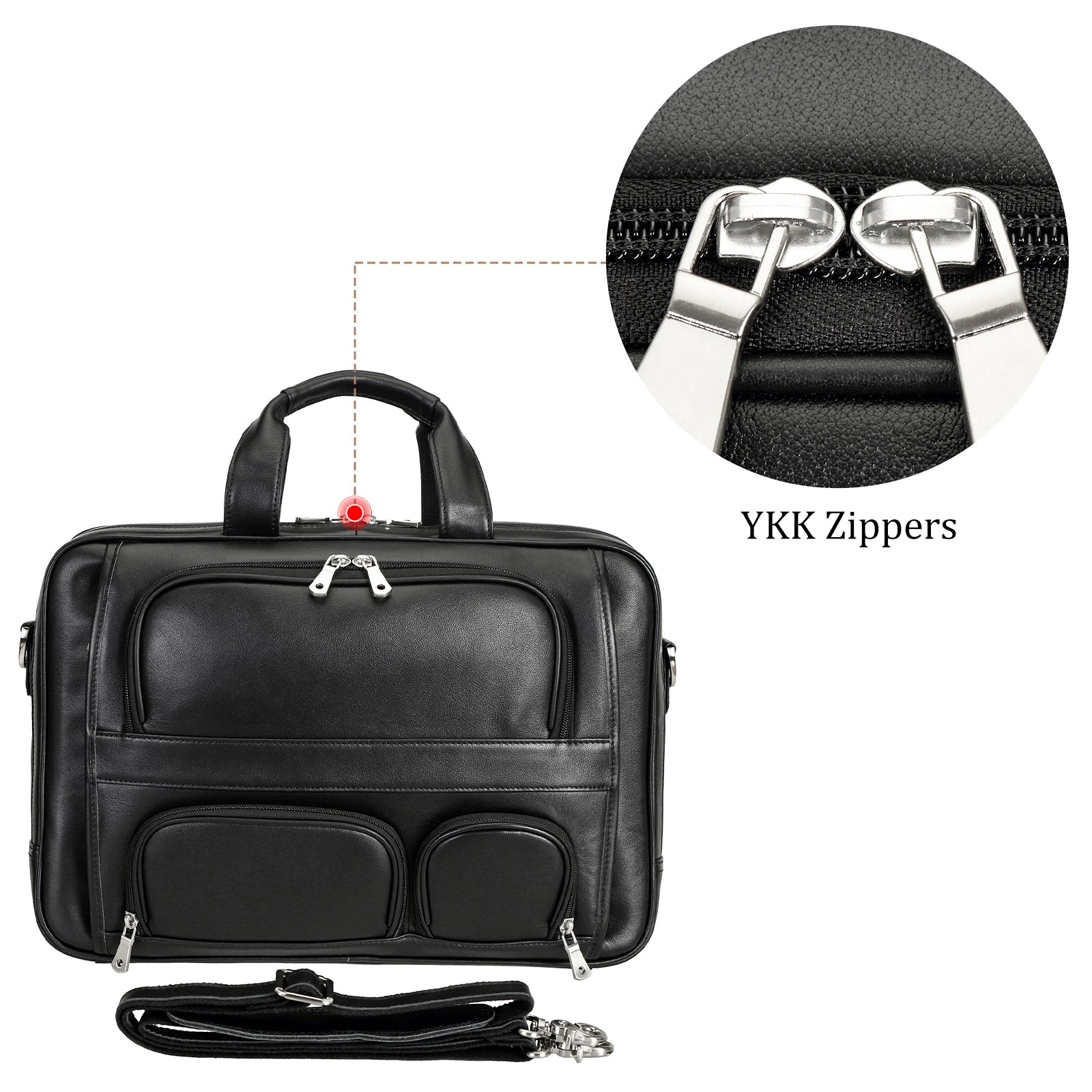 Leather laptop 2024 carry bag