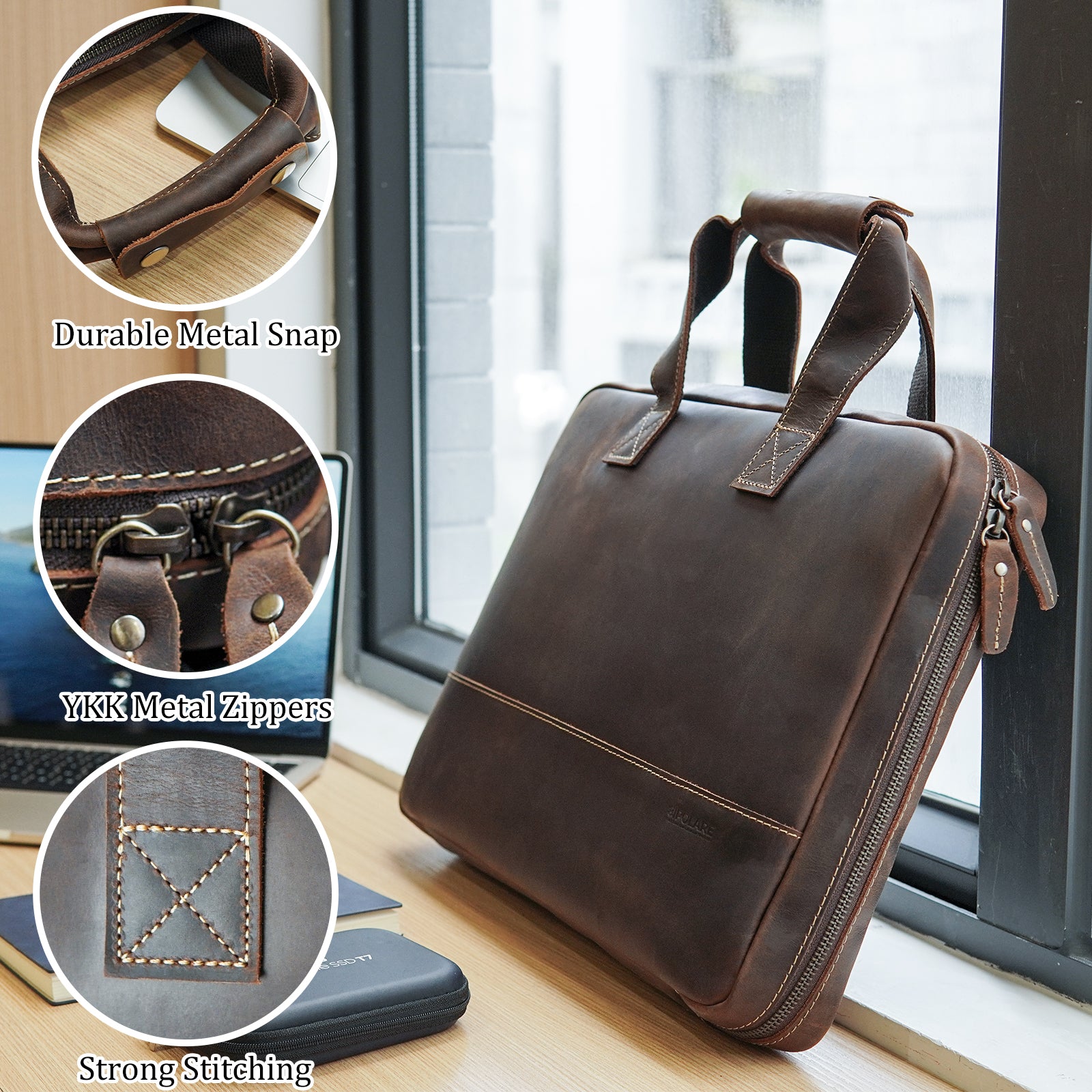 Leather Laptop Bags for Men  Computer Sleeves & Cases – The Real