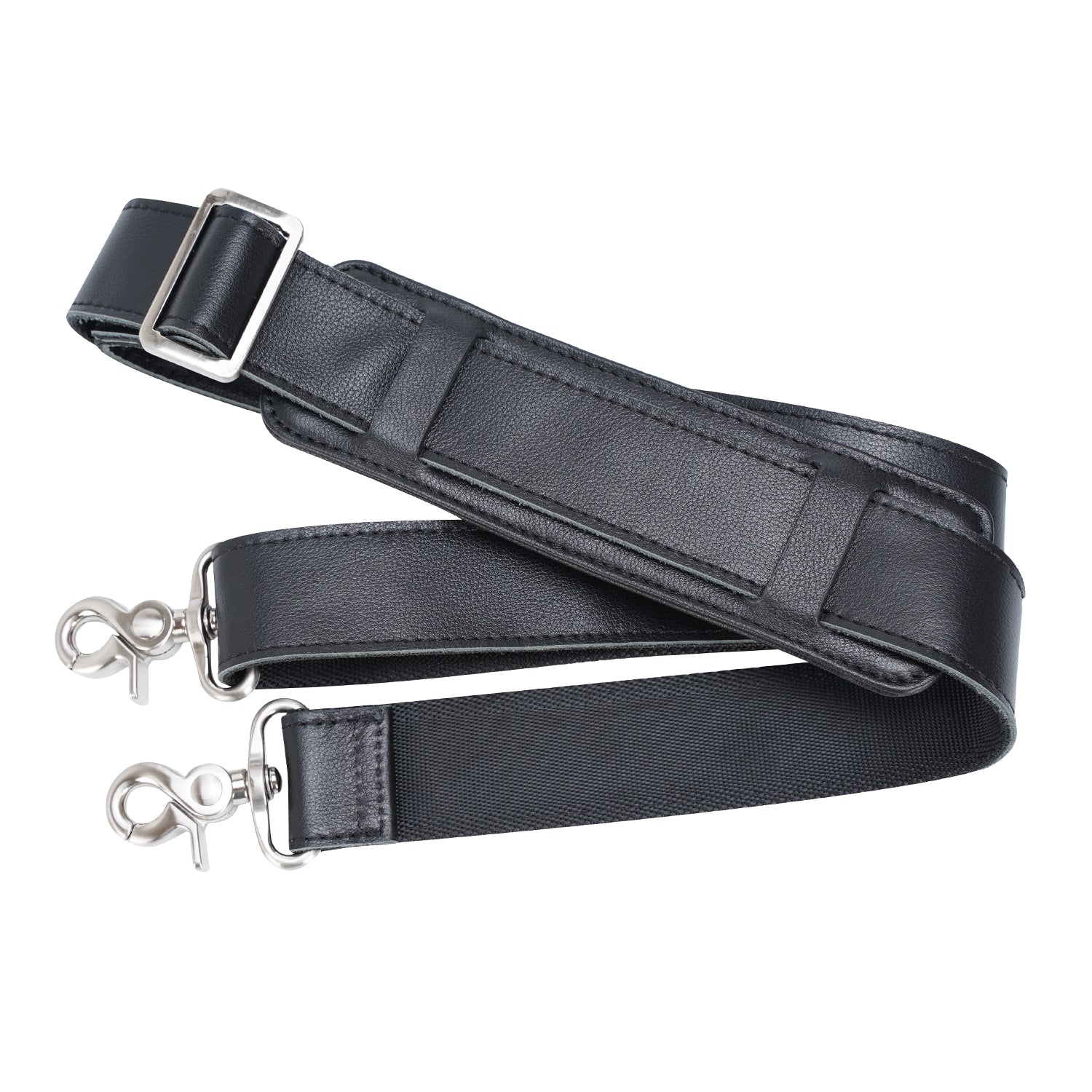 60-inch Genuine Black Leather Shoulder Straps for Bags Perfect