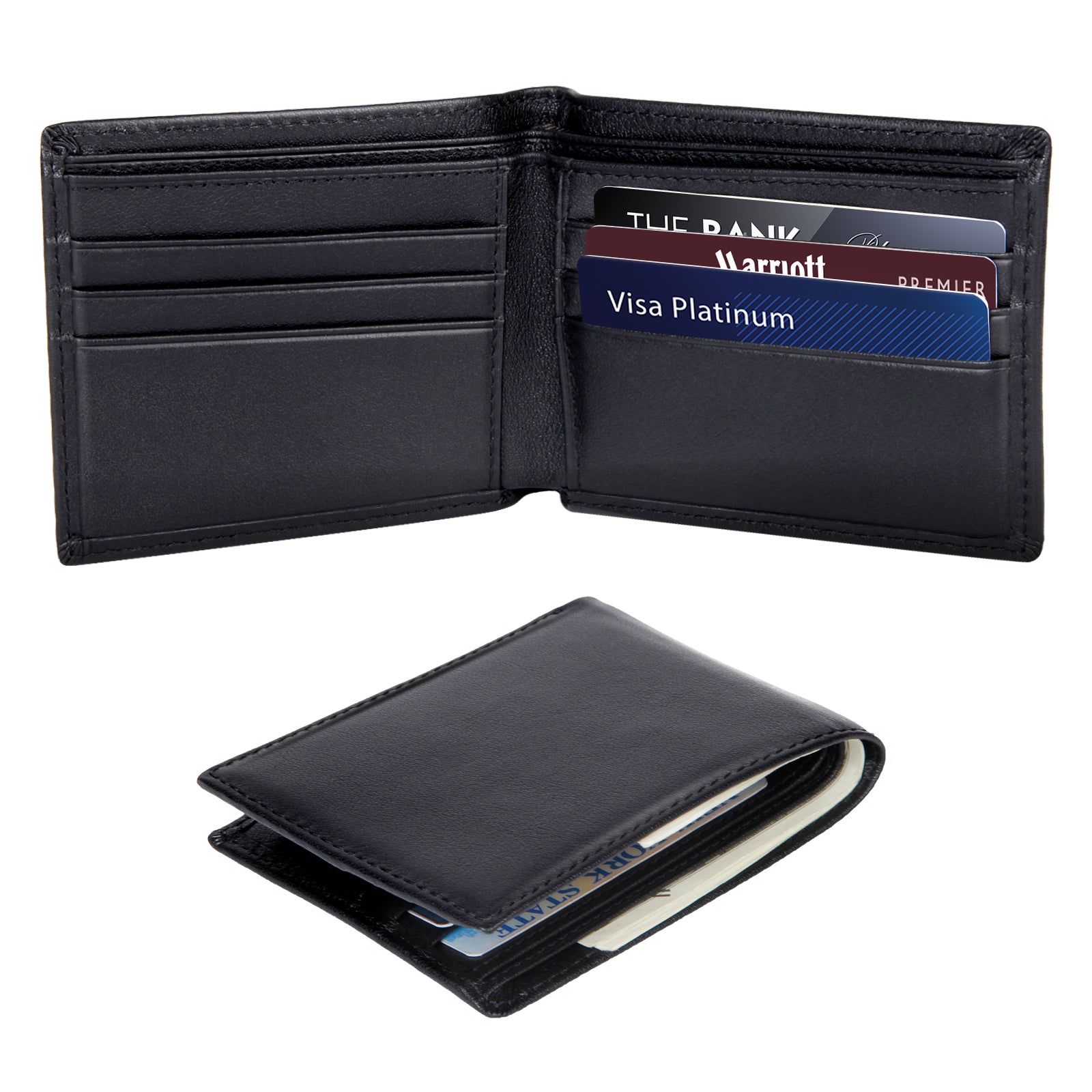 Women's Slim Vintage Leather Bifold Wallet