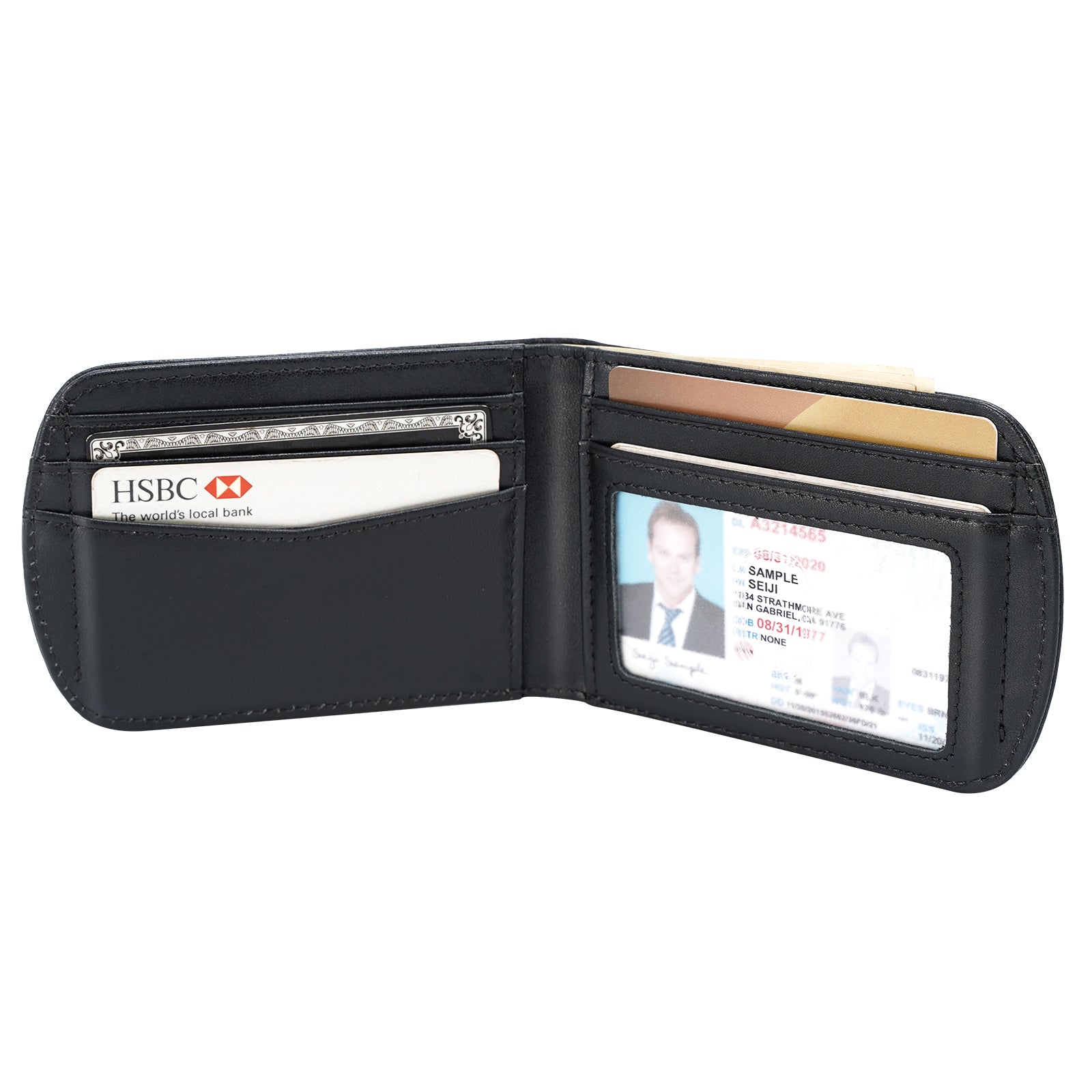 Luxury High Quality Wallet Mens Soft Leather Bifold ID Credit Card Designer