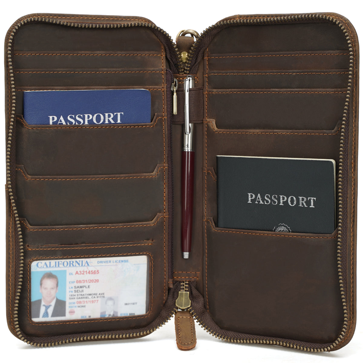LEELA'S Unisex Polyester Passport Holder, Passport Wallet for Men, Women  and Family for Travel (Pack of 1, multicolor)