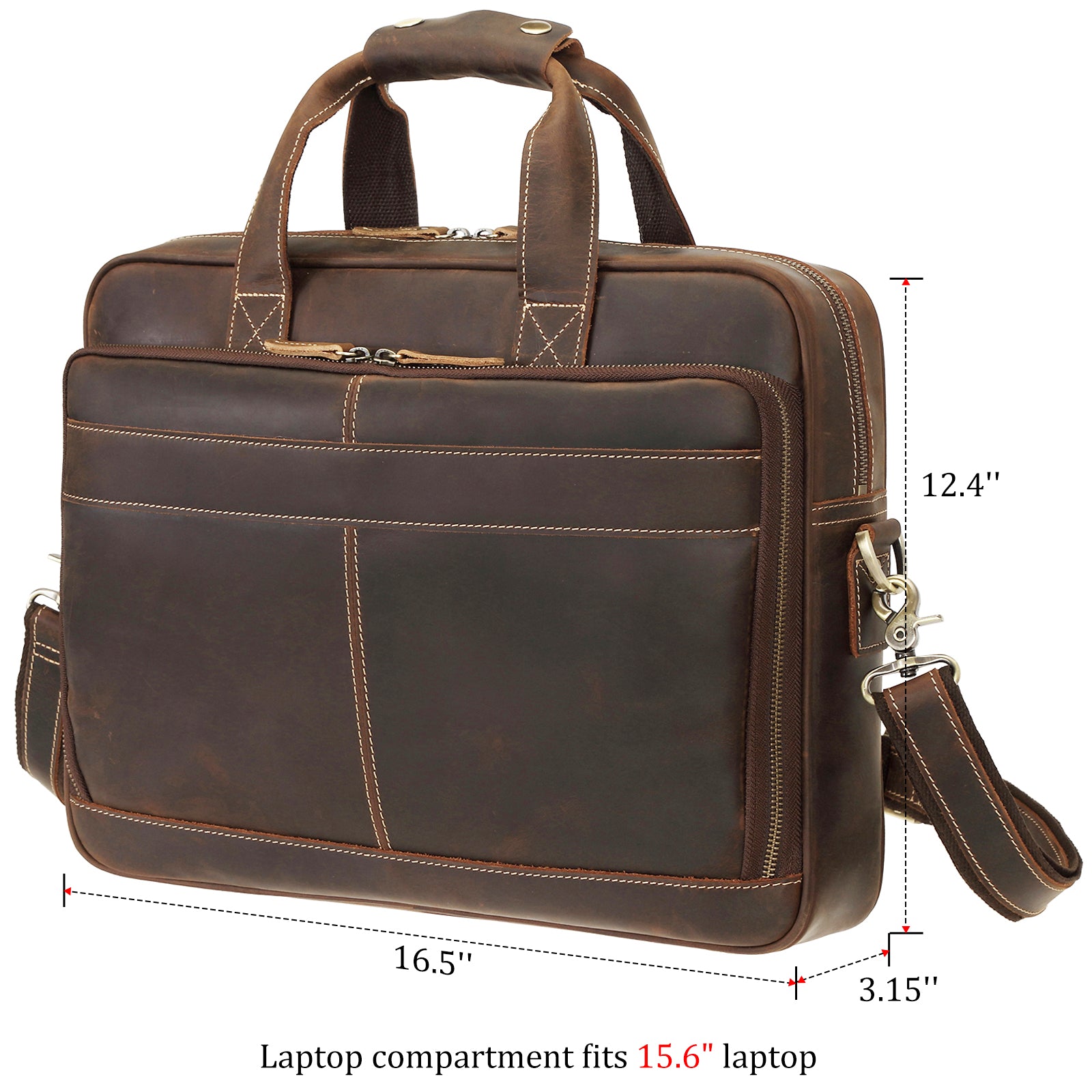 Leather 15.6 laptop clearance bag