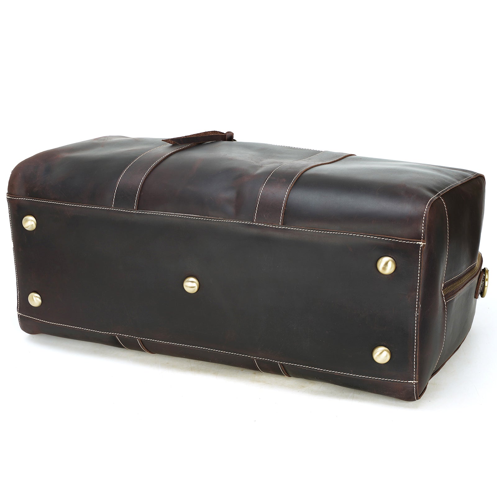 Polare Leather Duffle Weekend Travel Bag For Men With Full Grain Cowhide Leather 23.2 Duffel Bag